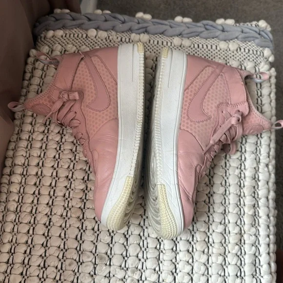 Pink High-Top Nike Air Force Sneakers - Picture 3 of 9